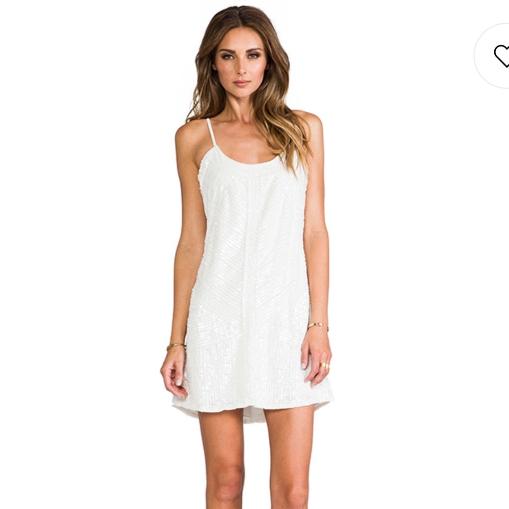 Parker Sequin Dress in Blush, Size XS